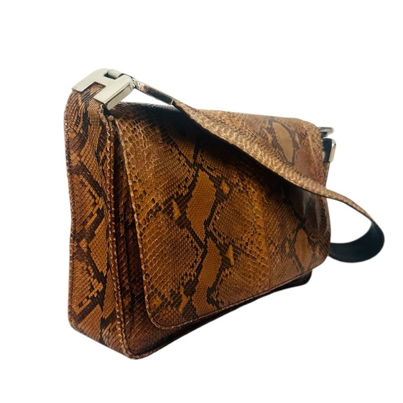 PRADA RARE 90’s VINTAGE SNAKE SKIN SHOULDER BAG - Picture 4 of 10
